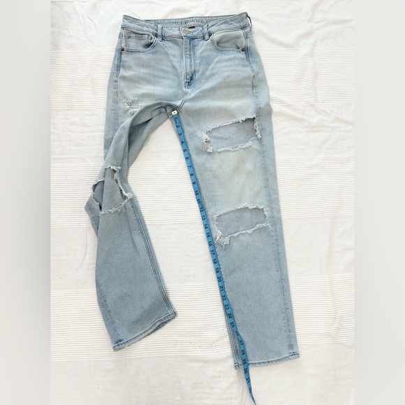 AE Stretch Ripped Mom Straight Jean - Picture 13 of 15